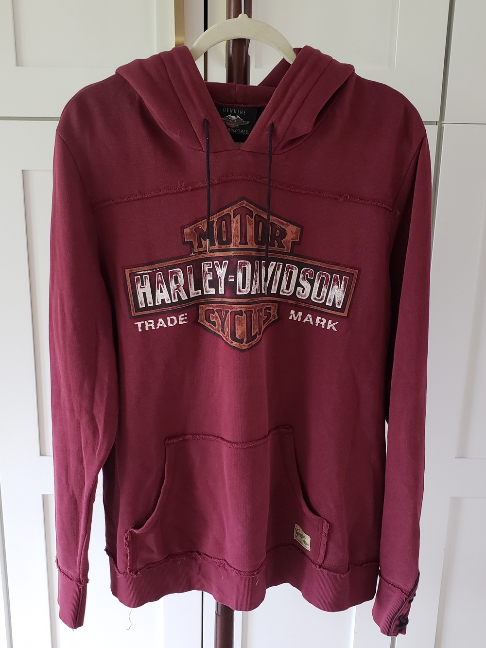 Harley-Davidson Men's Maroon Pullover Hoodie